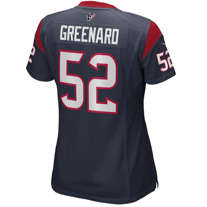 H.Texans #52 Jonathan Greenard Navy Game Jersey Stitched American Football Jerseys - Main View