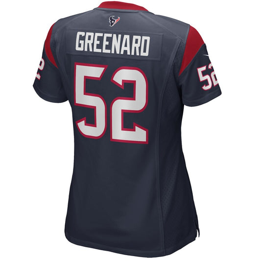 H.Texans #52 Jonathan Greenard Navy Game Jersey Stitched American Football Jerseys - Main View