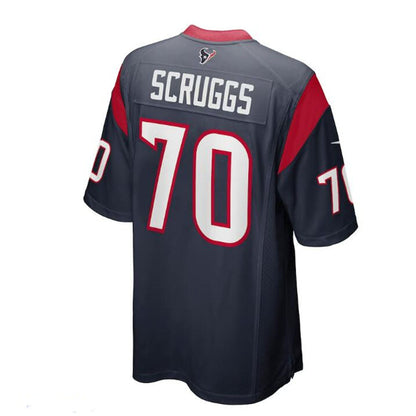H.Texans #70 Juice Scruggs Navy Team Game Jersey Stitched American Football Jerseys - Main View