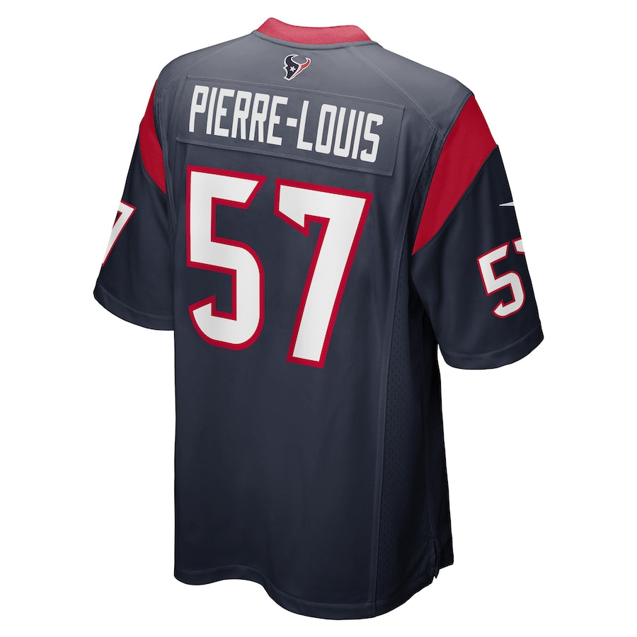 H.Texans #57 Kevin Pierre-Louis Navy Game Player Jersey Stitched American Football Jerseys - Main View