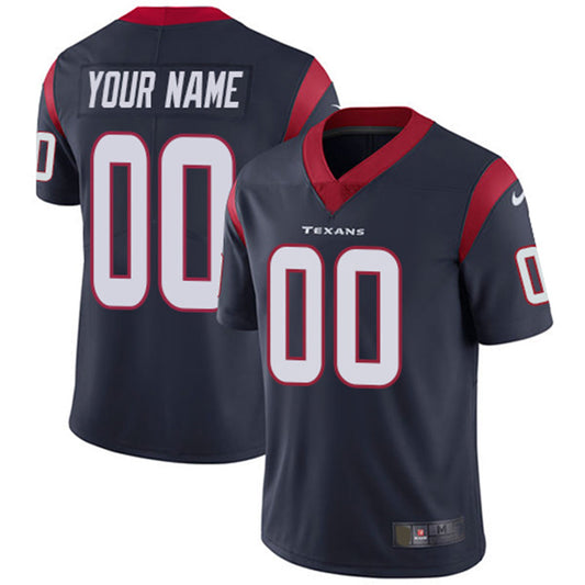 Custom H.Texans Navy Vapor Untouchable Player Limited Jersey Stitched American Football Jerseys - Main View