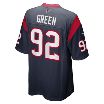 H.Texans #92 Rasheem Green Navy Game Player Jersey Stitched American Football Jerseys - Main View