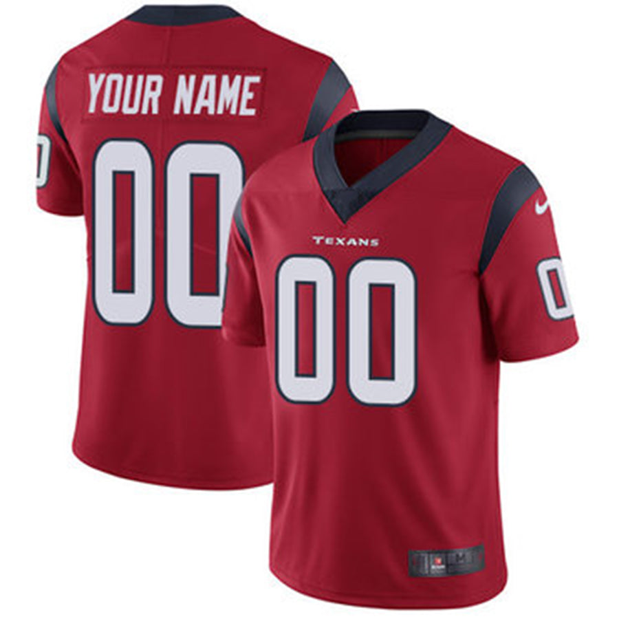 Custom H.Texans Red Vapor Untouchable Player Limited Jersey Stitched American Football Jerseys - Main View
