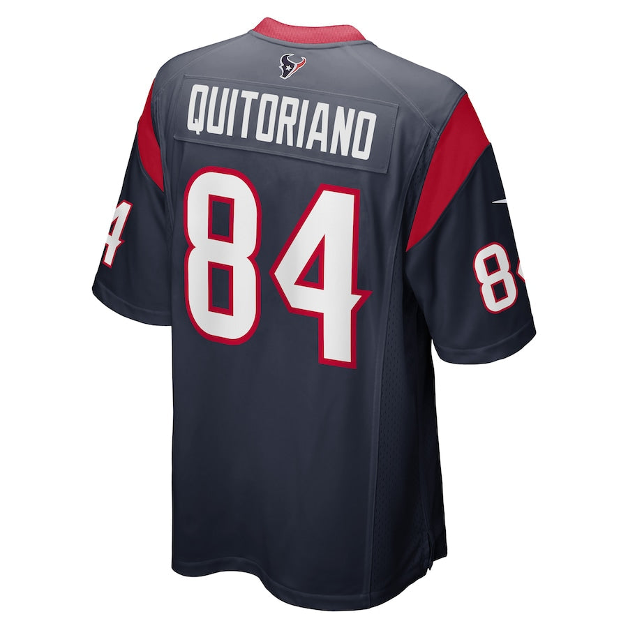 H.Texans #84 Teagan Quitoriano Navy Game Player Jersey Stitched American Football Jerseys - Main View