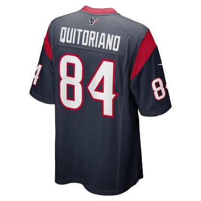 H.Texans #84 Teagan Quitoriano Navy Game Player Jersey Stitched American Football Jerseys - Main View