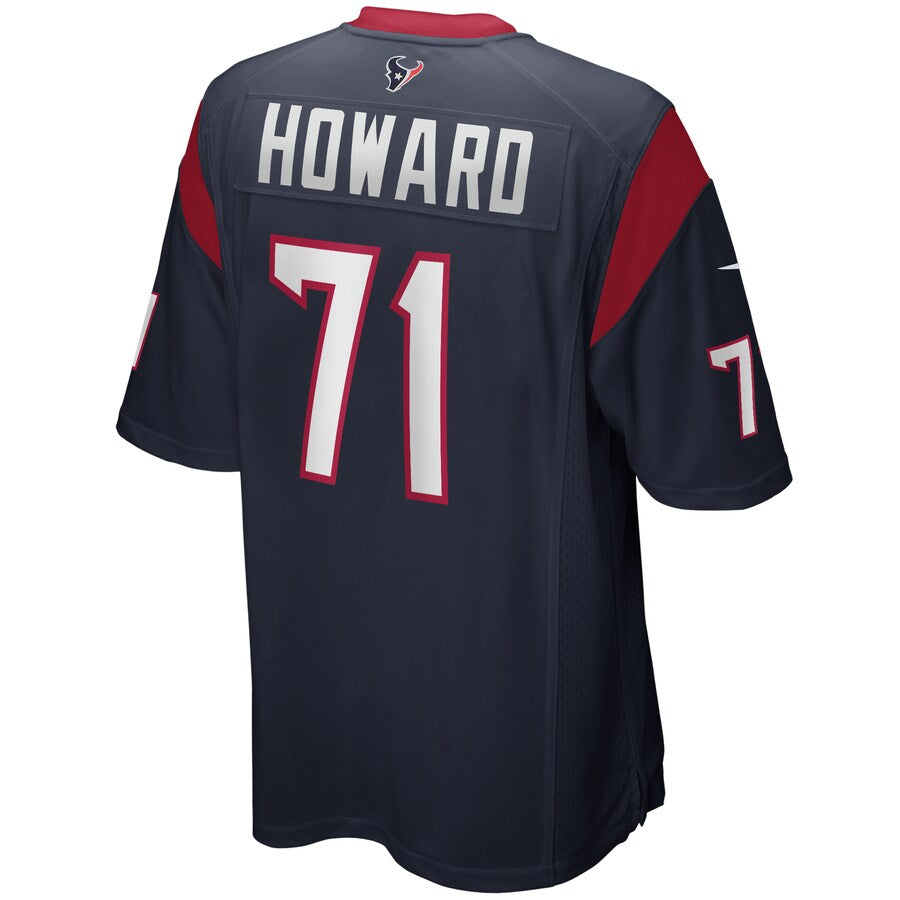 H.Texans #71 Tytus Howard Navy Game Jersey Stitched American Football Jerseys - Main View