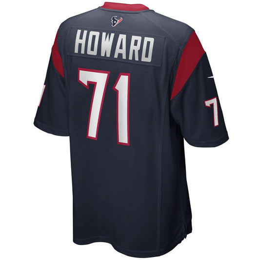 H.Texans #71 Tytus Howard Navy Game Jersey Stitched American Football Jerseys - Main View