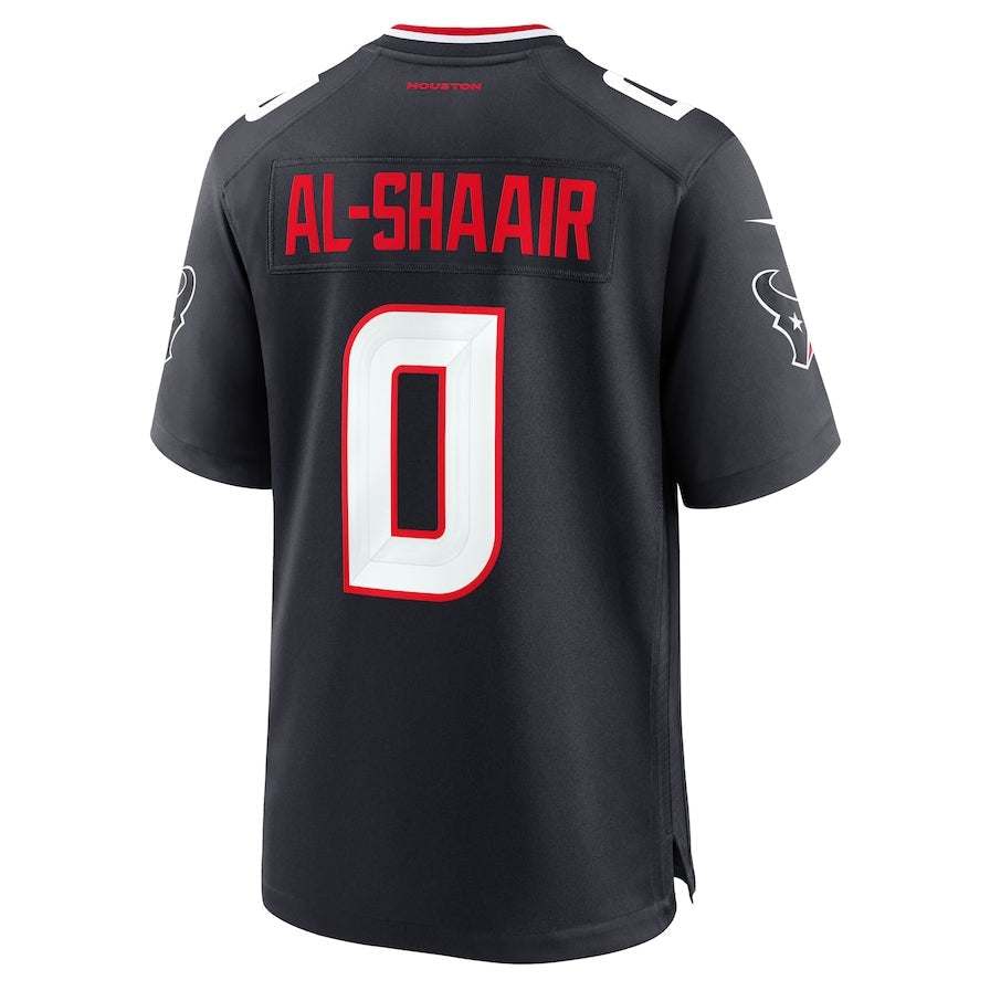 H.Texans #0 Azeez Al-Shaair Team Game Jersey - Navy American Football Jerseys - Main View