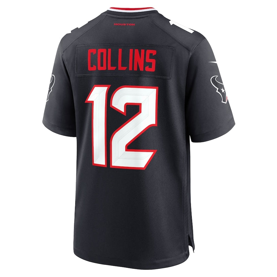H.Texans #12 Nico Collins Game Jersey - Navy American Football Jerseys - Main View