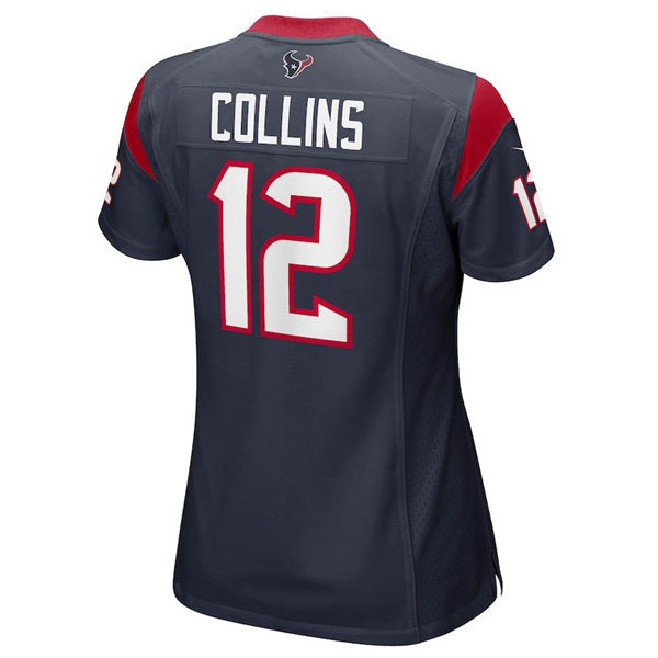 H.Texans #12 Nico Collins Navy Game Jersey Stitched American Football Jerseys - Main View