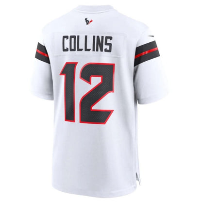 H.Texans #12 Nico Collins Game Jersey - White American Football Jerseys - Main View