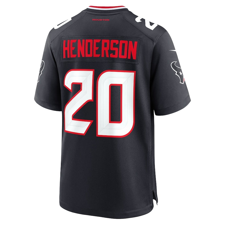 H.Texans #20 C.J. Henderson Team Game Jersey - Navy American Football Jerseys - Main View