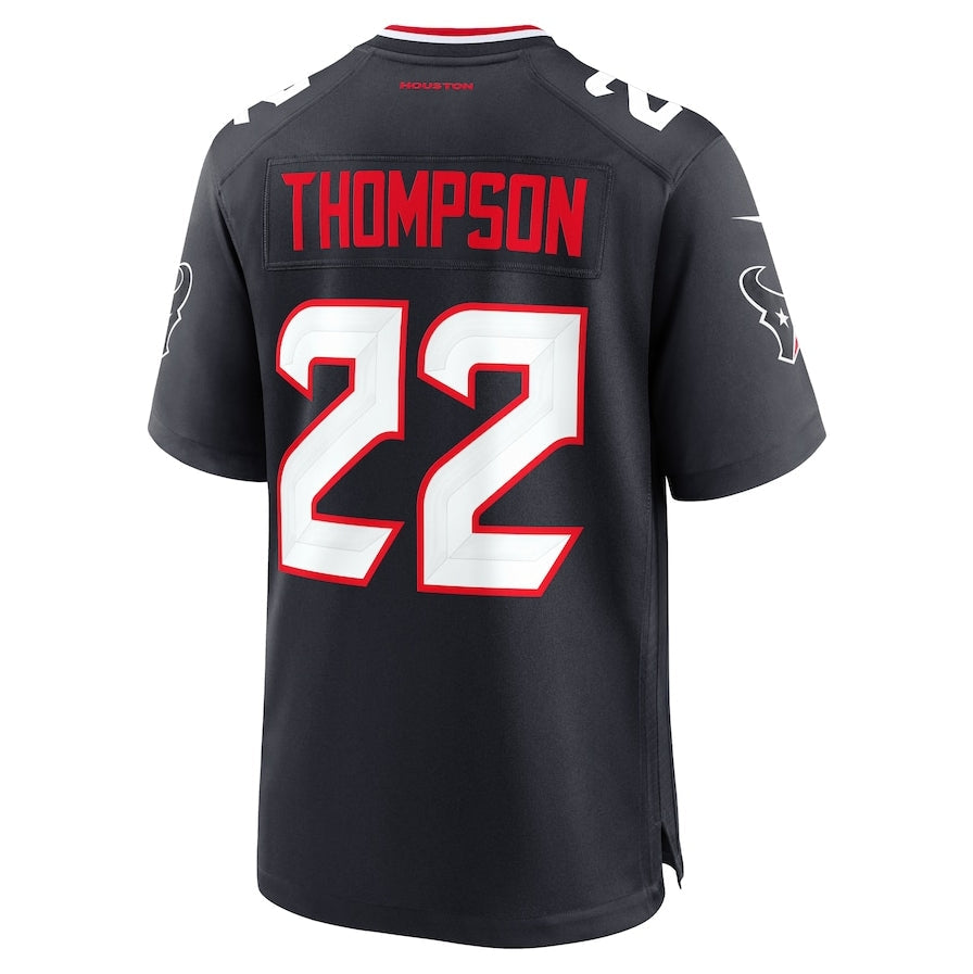 H.Texans #22 Josh Thompson Team Game Jersey - Navy American Football Jerseys - Main View