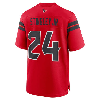 H.Texans #24 Derek Stingley Jr. Alternate Game Jersey - Red American Football Jerseys - Main View