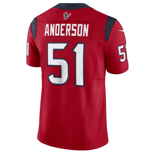 H.Texans #51 Will Anderson Jr. Red Vapor Untouchable Limited Jersey Stitched American Football Jerseys - Main View