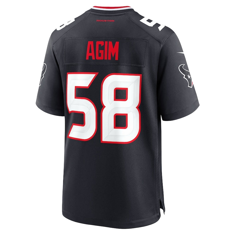 H.Texans #58 McTelvin Agim Team Game Jersey - Navy American Football Jerseys - Main View