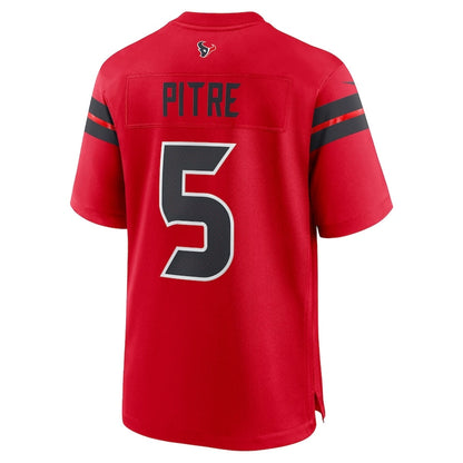 H.Texans #5 Jalen Pitre Alternate Game Jersey - Red American Football Jerseys - Main View