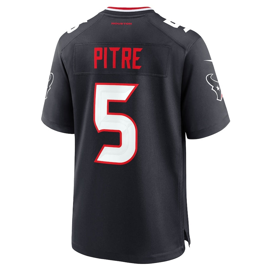 H.Texans #5 Jalen Pitre Game Jersey - Navy American Football Jerseys - Main View
