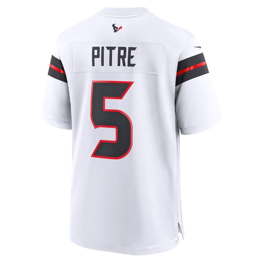 H.Texans #5 Jalen Pitre Game Jersey - White American Football Jerseys - Main View