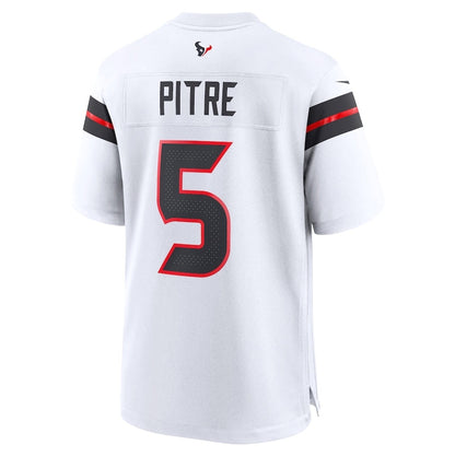 H.Texans #5 Jalen Pitre Game Jersey - White American Football Jerseys - Main View