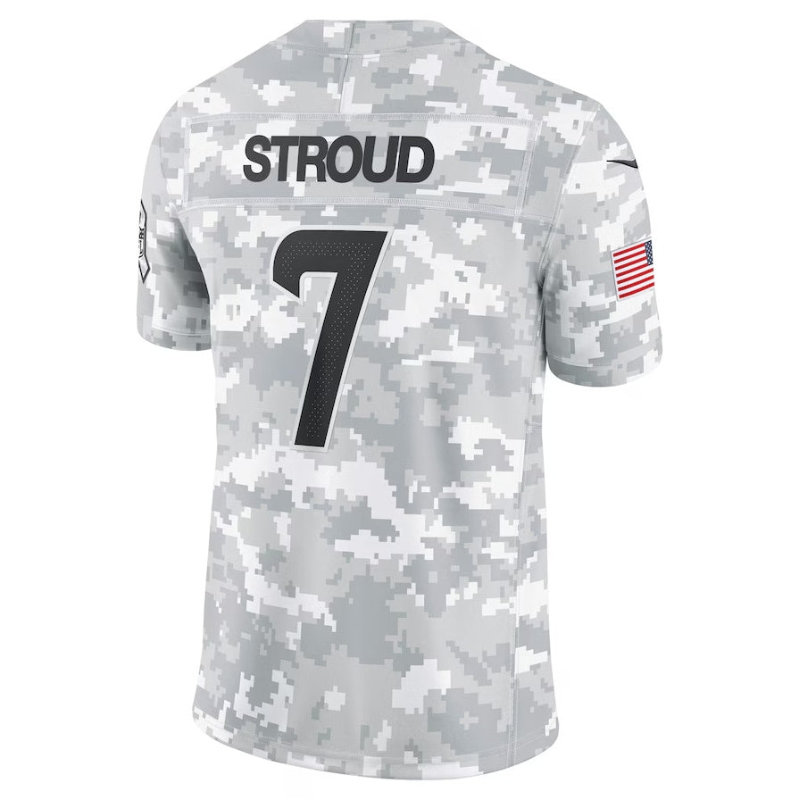 H.Texans #7 C.J. Stroud Arctic Camo 2024 Salute to Service Limited Stitched American Football Jerseys - Main View