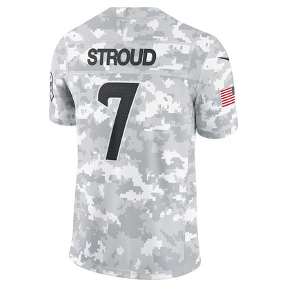 H.Texans #7 C.J. Stroud Arctic Camo 2024 Salute to Service Limited Stitched American Football Jerseys - Main View