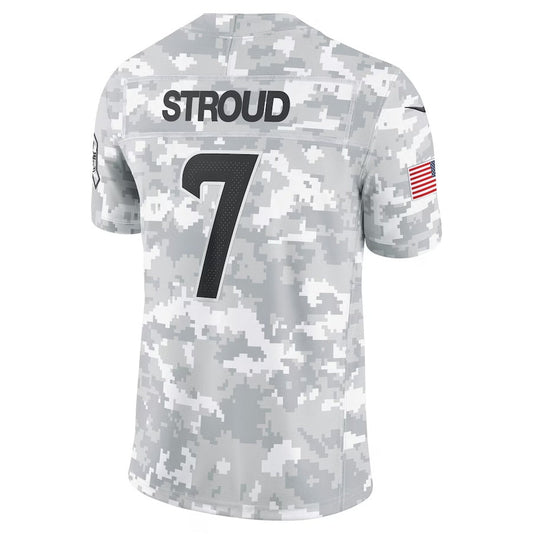 H.Texans #7 C.J. Stroud Arctic Camo 2024 Salute to Service Limited Stitched American Football Jerseys - Main View