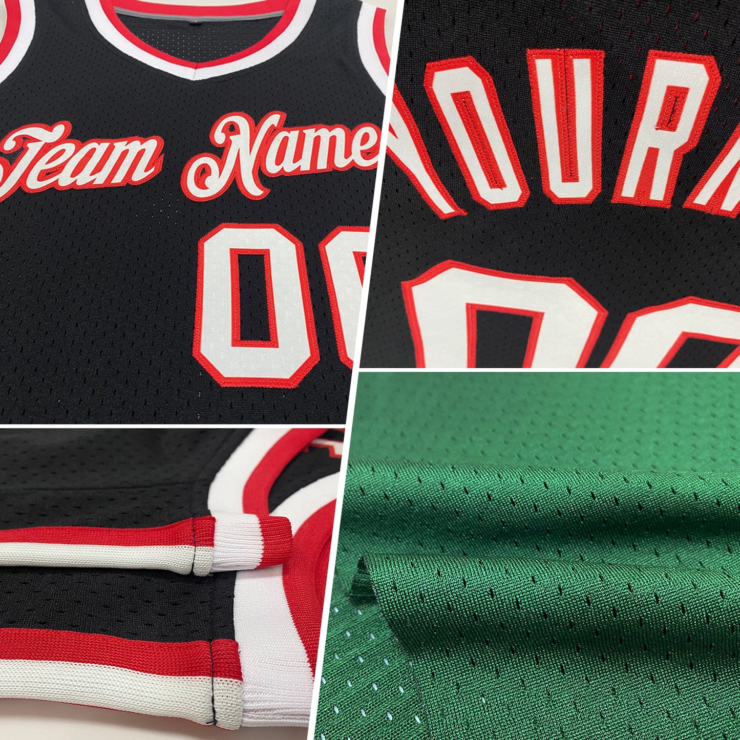 Custom Hunter Green Light Blue Black-Pink Authentic Throwback Basketball Jersey view 2