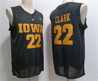 I.Hawkeyes #22 Caitlin Clark Black Stitched Jersey College Jerseys - Main View