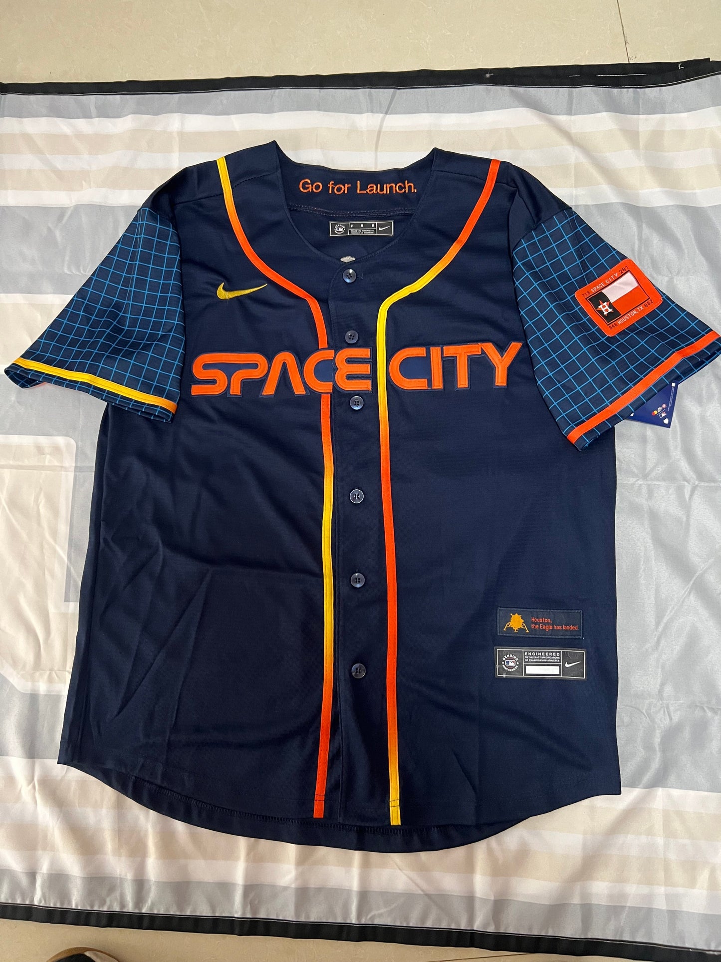 Baseball Jerseys New Houston Astros 44 Yordan Alvarez Navy Stitched 2022 Space City Connect Jerseys view 6