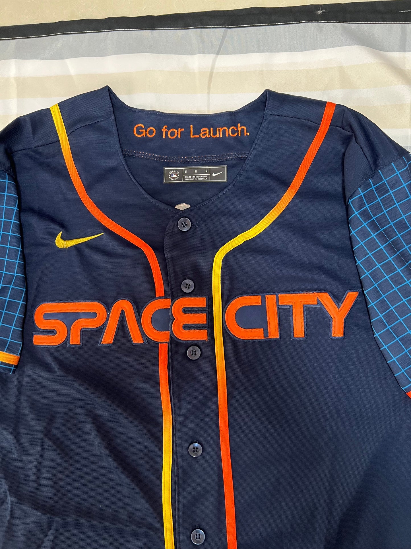 Baseball Jerseys New Houston Astros 44 Yordan Alvarez Navy Stitched 2022 Space City Connect Jerseys view 7