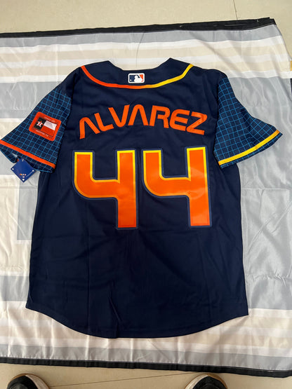 Baseball Jerseys New Houston Astros 44 Yordan Alvarez Navy Stitched 2022 Space City Connect Jerseys view 4