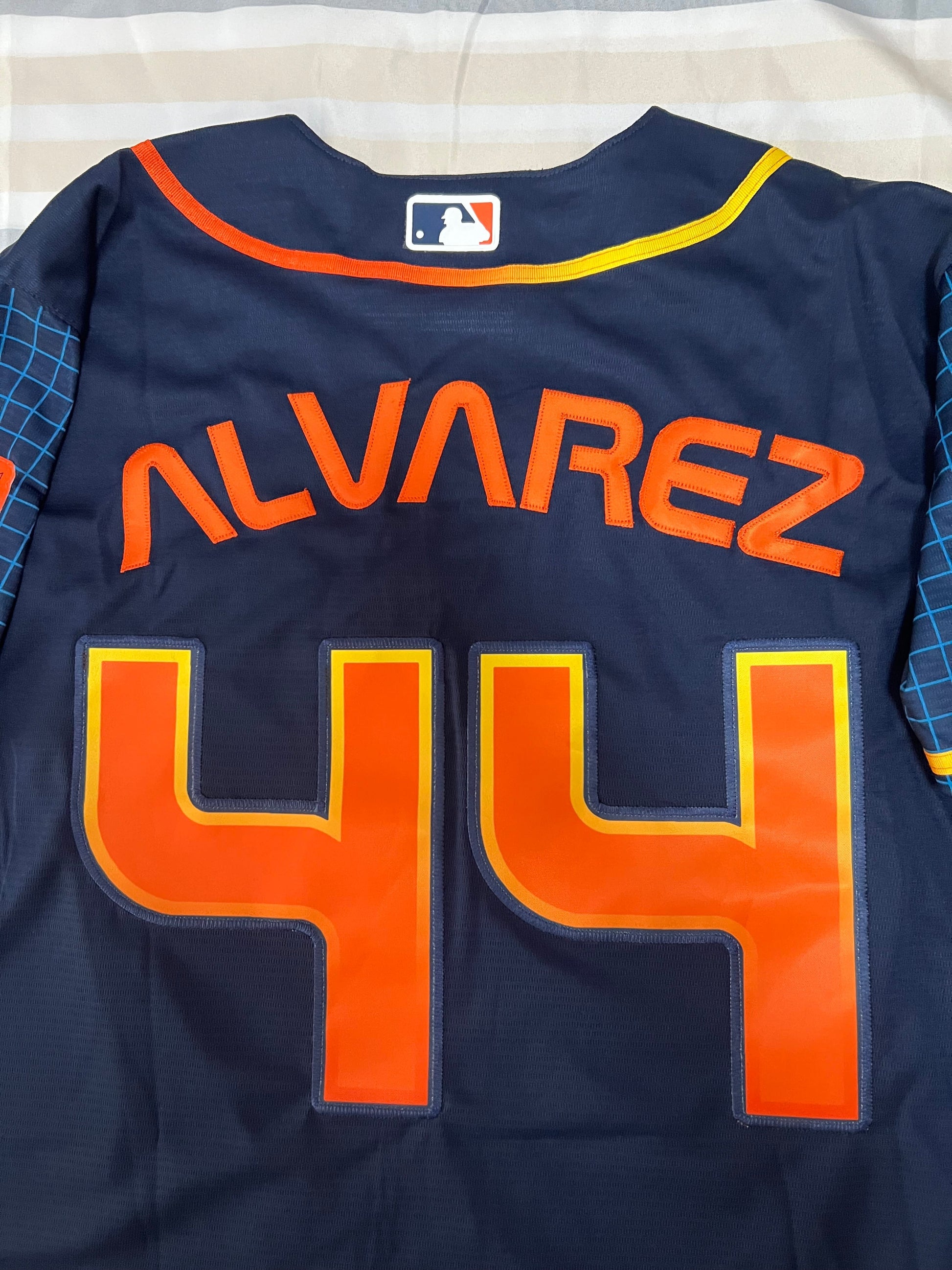 Baseball Jerseys New Houston Astros 44 Yordan Alvarez Navy Stitched 2022 Space City Connect Jerseys view 5
