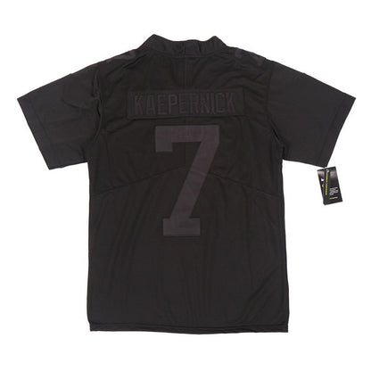 Men's New All Black #7 Colin Kaepernick Football Jerseys American Jersey view 3