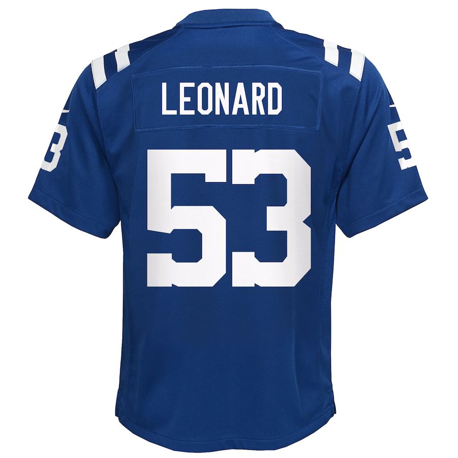IN.Colts #53 Darius Leonard Royal Game Player Jersey Stitched American Football Jerseys - Main View