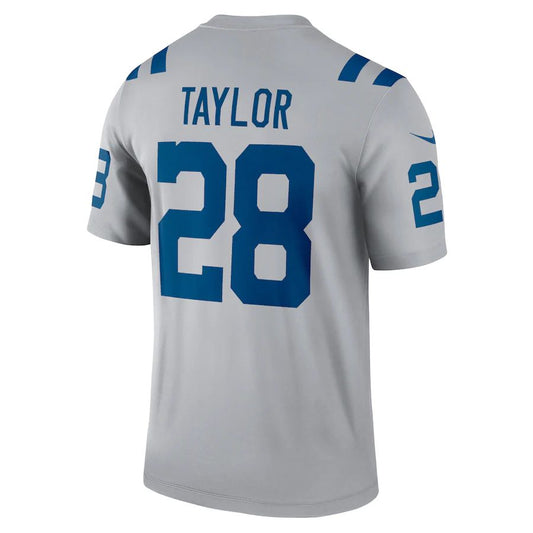 IN.Colts #28 Jonathan Taylor Gray Inverted Legend Jersey Stitched American Football Jerseys - Main View