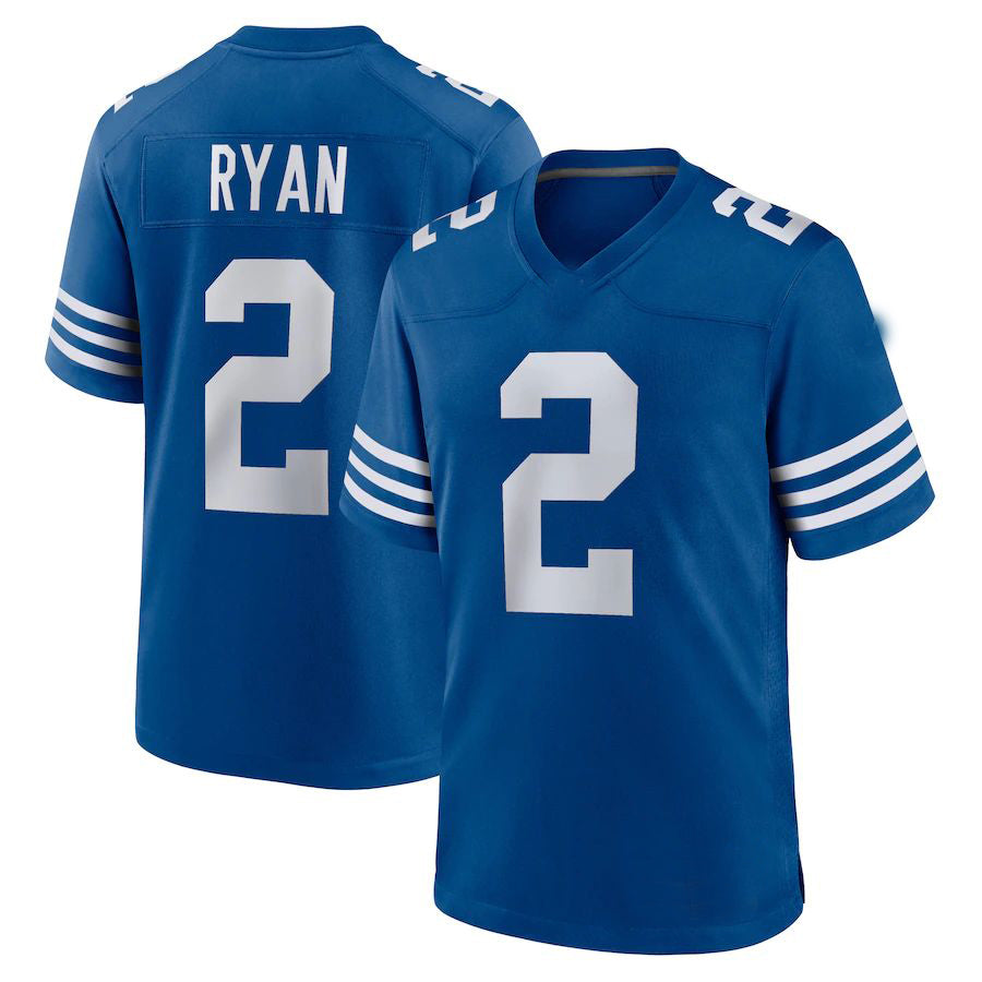 IN.Colts #2 Matt Ryan Royal Alternate Game Jersey Stitched American Football Jerseys - Main View