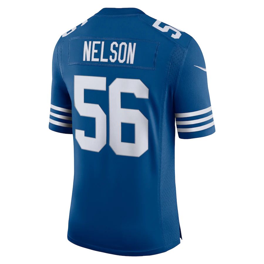 IN.Colts #56 Quenton Nelson Royal Alternate Vapor Limited Jersey Stitched American Football Jerseys - Main View