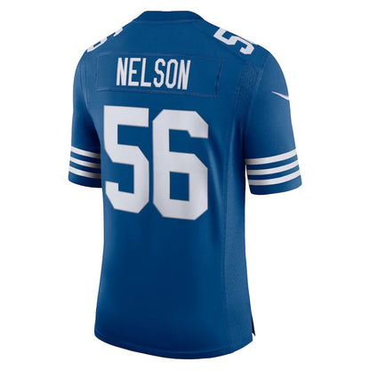 IN.Colts #56 Quenton Nelson Royal Alternate Vapor Limited Jersey Stitched American Football Jerseys - Main View