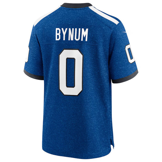 IN.Colts #0 Camryn Bynum Heather Royal Alternate 2 Indiana Nights Game Stitched American Football Jerseys - Main View