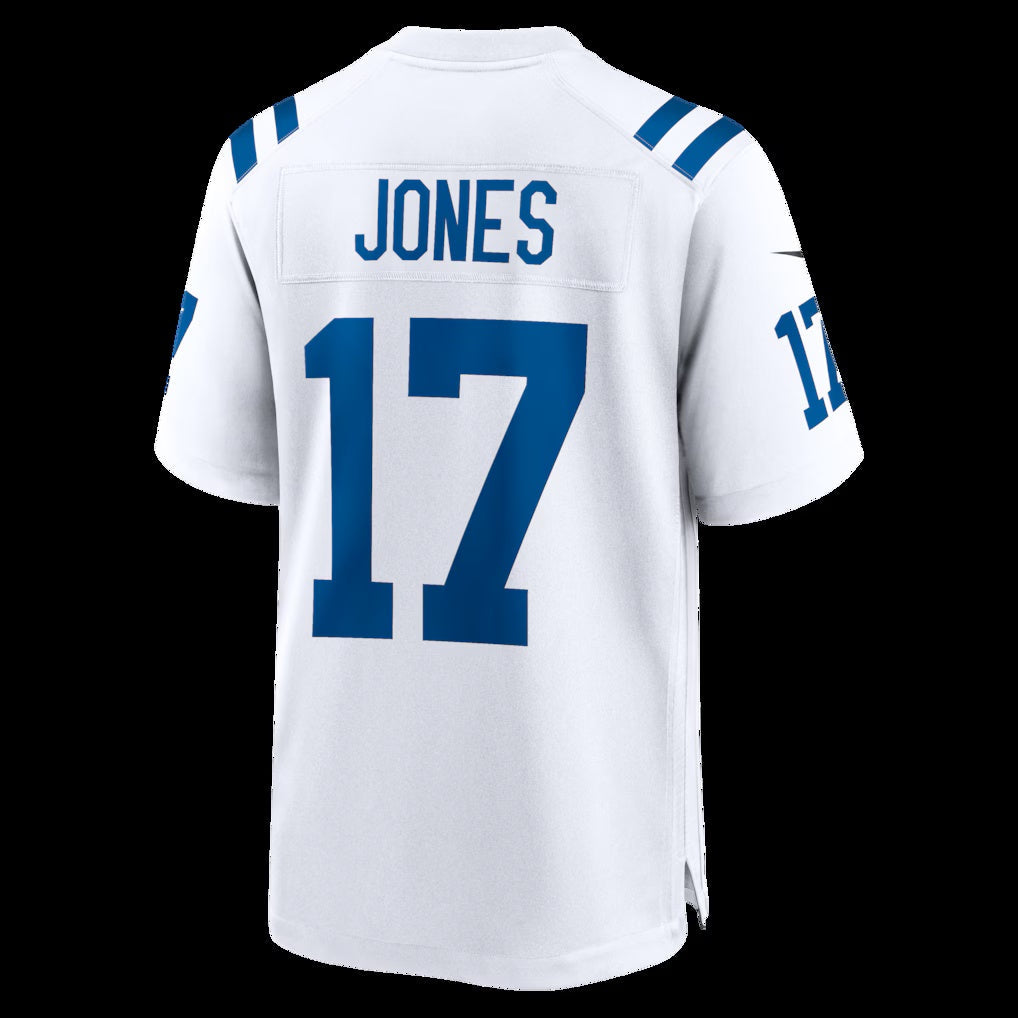 IN.Colts #17 Daniel Jones White Game Stitched American Football Jerseys - Main View
