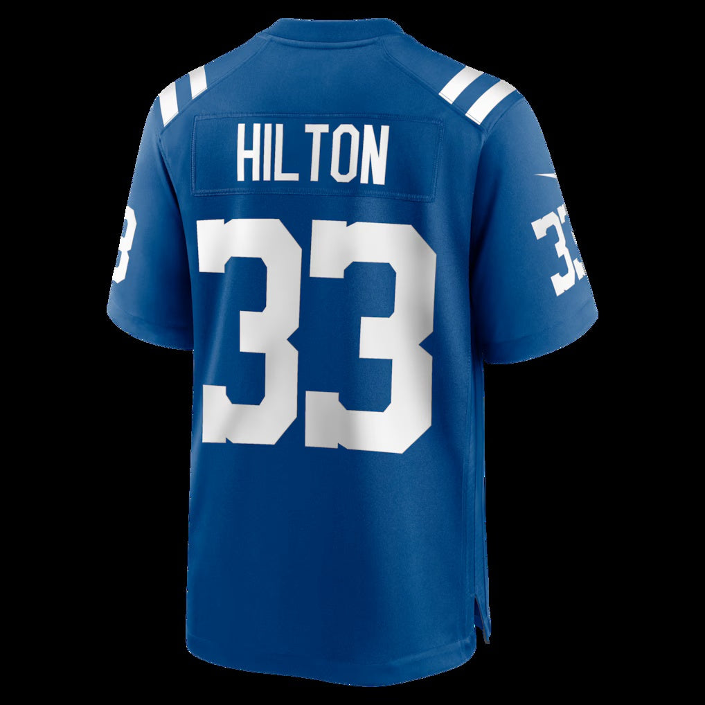IN.Colts #33 Mike Hilton Royal Team Game Stitched American Football Jerseys - Main View