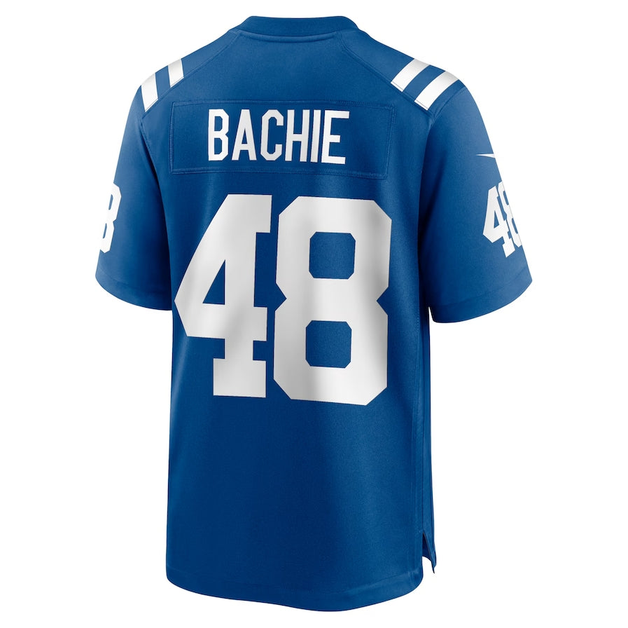 IN.Colts #48 Joe Bachie Royal Team Game American Football Jerseys - Main View