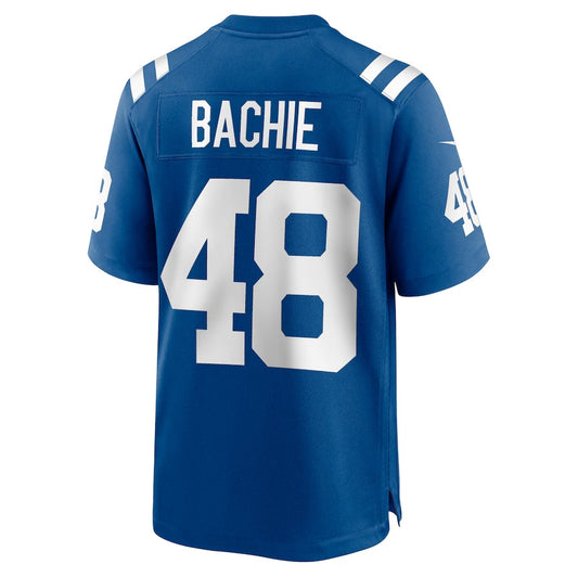IN.Colts #48 Joe Bachie Royal Team Game American Football Jerseys - Main View
