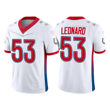 IN.Colts #53 Darius Leonard 2022 White Pro Bowl Stitched Jersey American Football Jerseys - Main View
