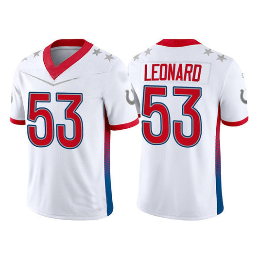IN.Colts #53 Darius Leonard 2022 White Pro Bowl Stitched Jersey American Football Jerseys - Main View