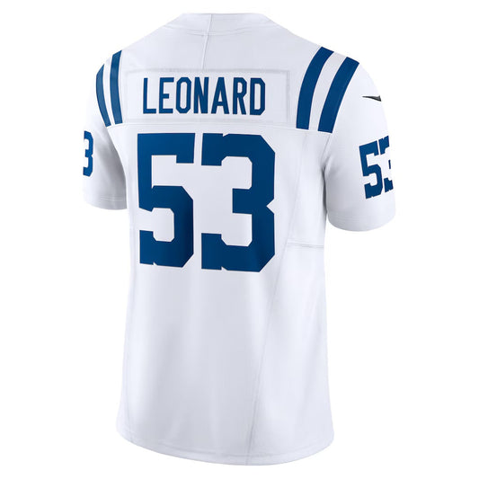 IN.Colts #53 Shaquille Leonard Vapor F.U.S.E. Limited Jersey - White Stitched American Football Jerseys - Main View