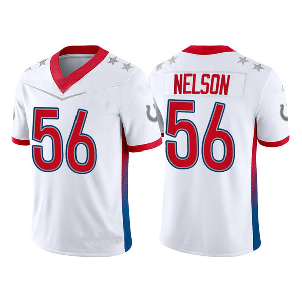 IN.Colts #56 Quenton Nelson 2022 White Pro Bowl Stitched Jersey American Football Jerseys - Main View