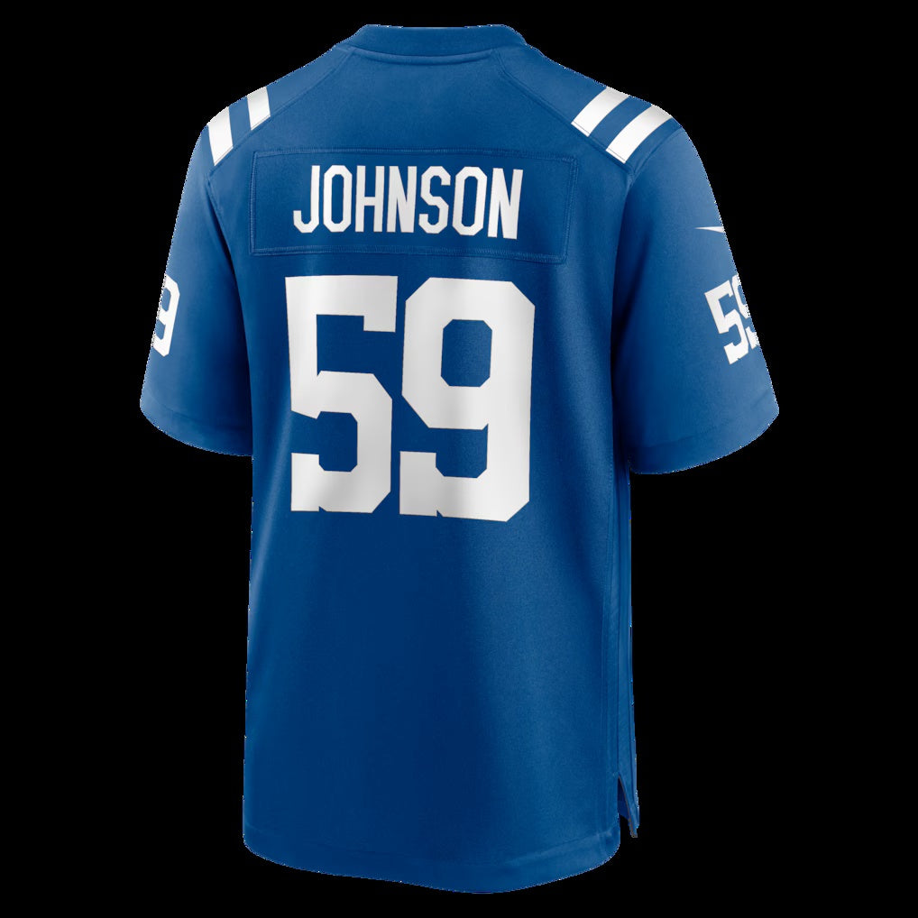 IN.Colts #59 Buddy Johnson Royal Team Game Stitched American Football Jerseys - Main View