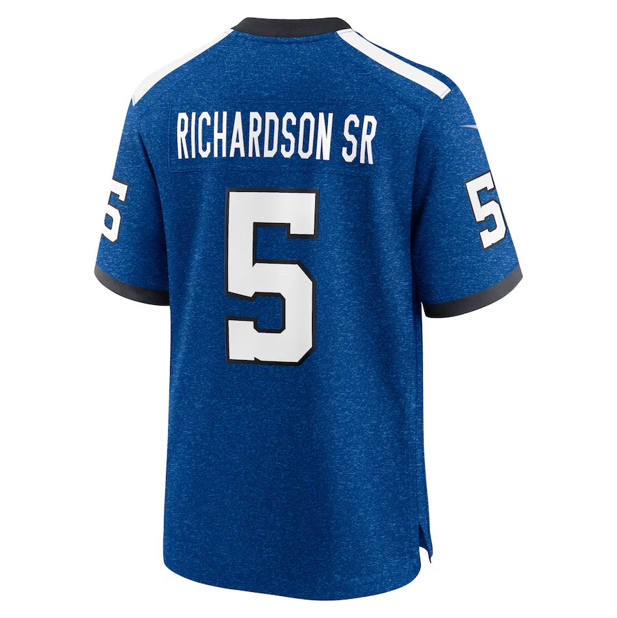 IN.Colts #5 Anthony Richardson Sr. Royal Alternate Indiana Nights Game Stitched American Football Jerseys - Main View